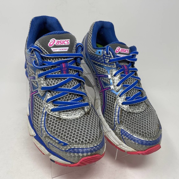 ASICS GT-1000 Run Shoe Women's 8 1/2 Silver Blue T3R5N 927:J.7.8 - Picture 3 of 13